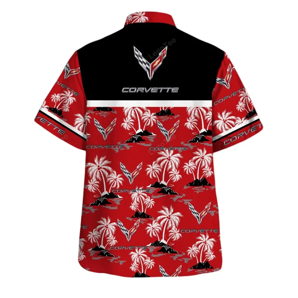 US Performance Car Hawaiian Shirt Exclusive Logo, Auto Fan Button Shirt CAR144 - Image 3