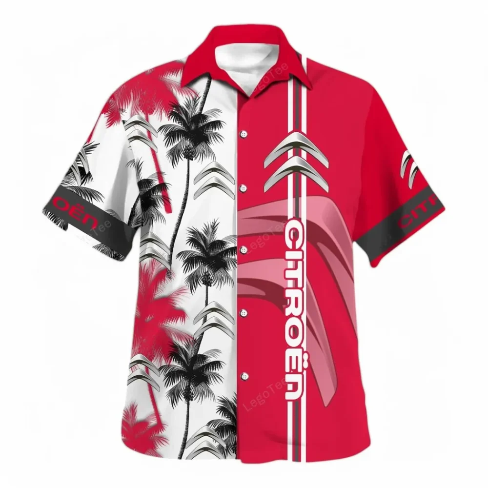 Family Car Hawaiian Shirt Exclusive Logo, Auto Fan Button Shirt CAR143 - Image 2