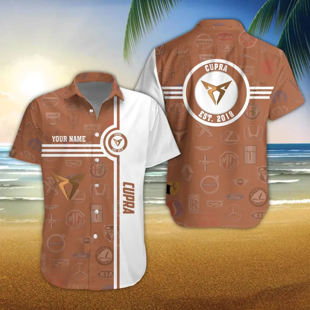 Racing-Inspired Car Hawaiian Shirt Exclusive Logo, Bold Driver Button Shirt CAR174 - Image 3