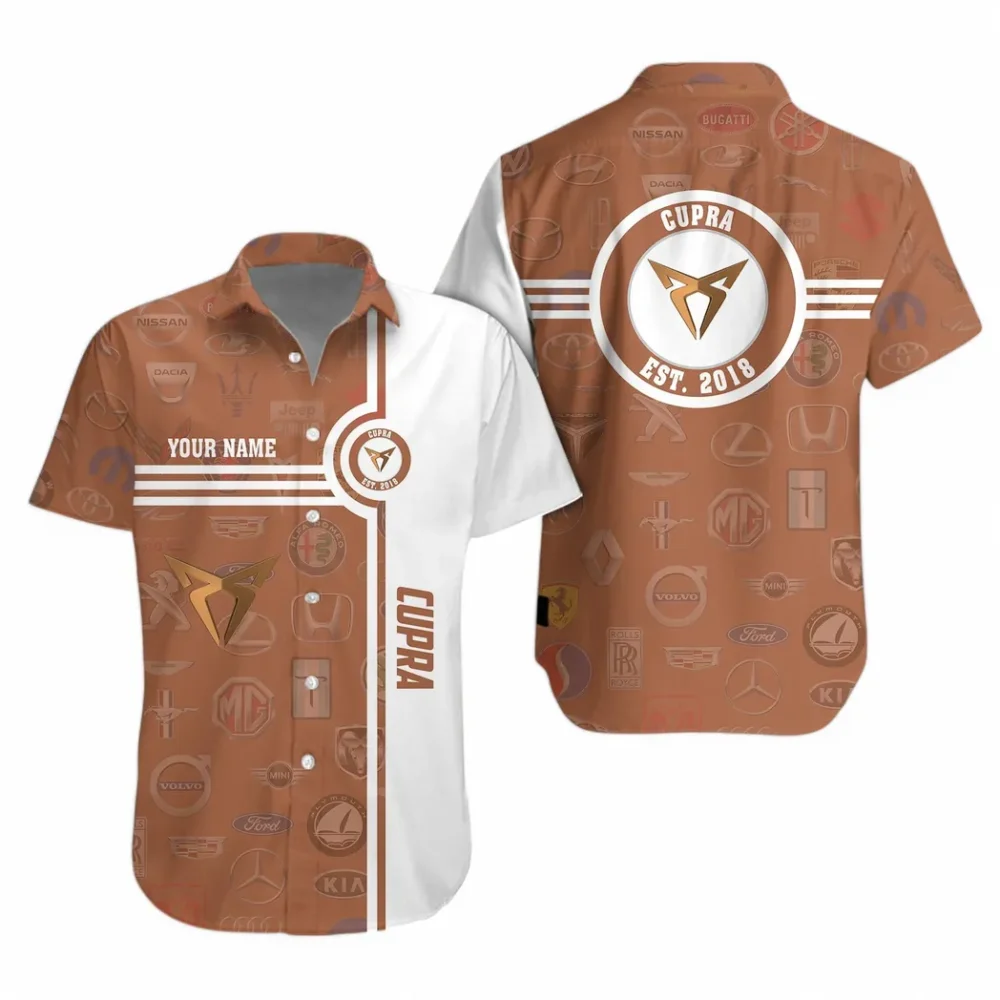 Racing-Inspired Car Hawaiian Shirt Exclusive Logo, Bold Driver Button Shirt CAR174 - Image 2