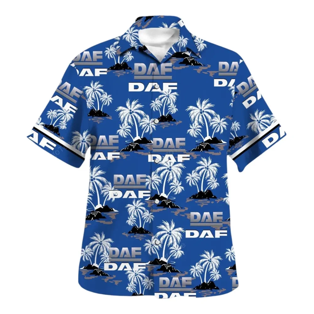 Industrial Vehicle Hawaiian Shirt Exclusive Logo, Motor Culture Button Shirt CAR144 - Image 2