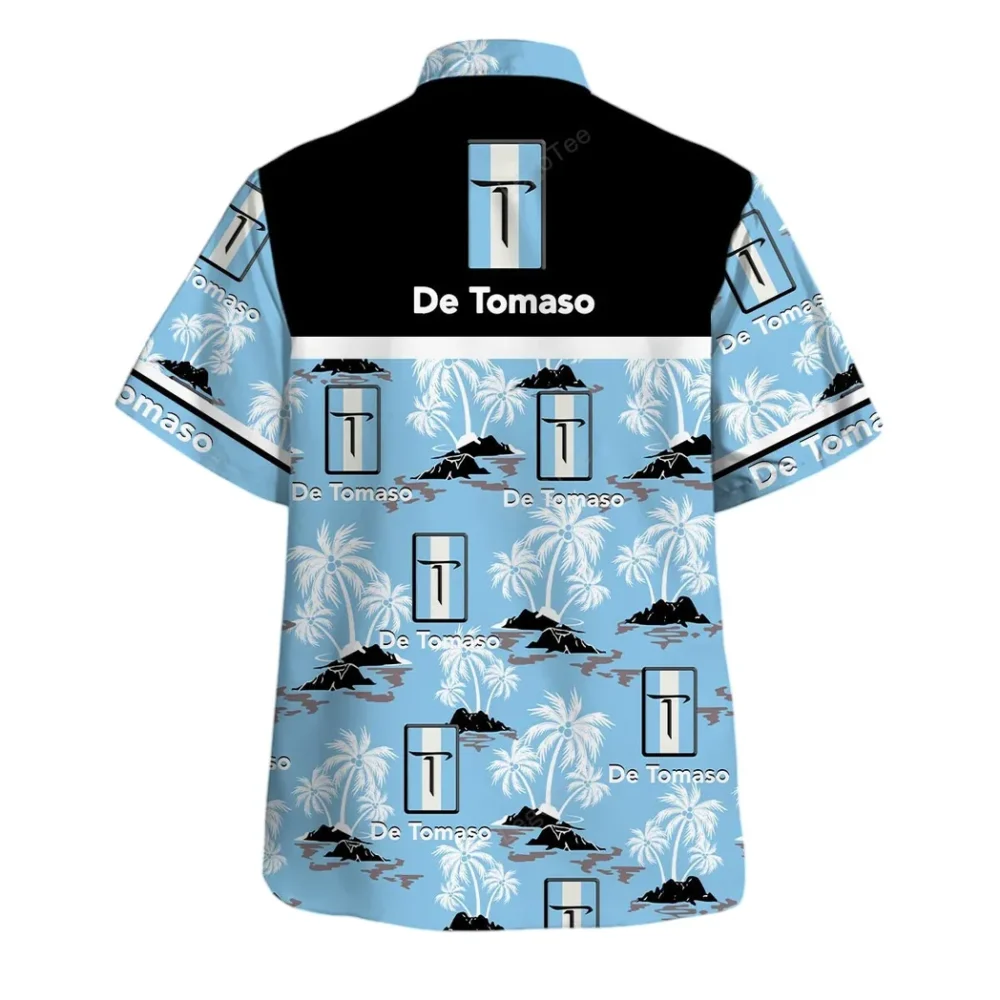 Sleek Speedster Hawaiian Shirt Exclusive Logo, Auto Fan Button Shirt CAR144 - Image 3