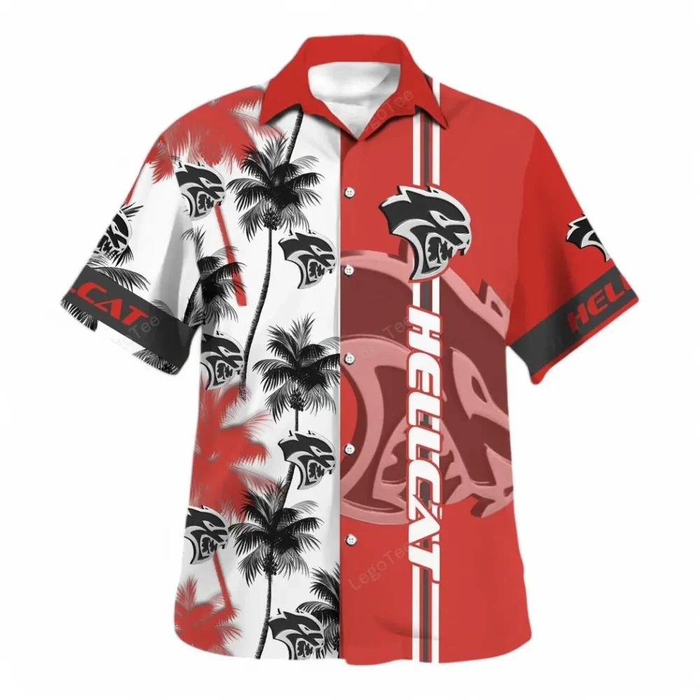 Horsepower Monster Hawaiian Shirt Exclusive Logo, Motorsport Vibe Button Shirt CAR143 - Image 2