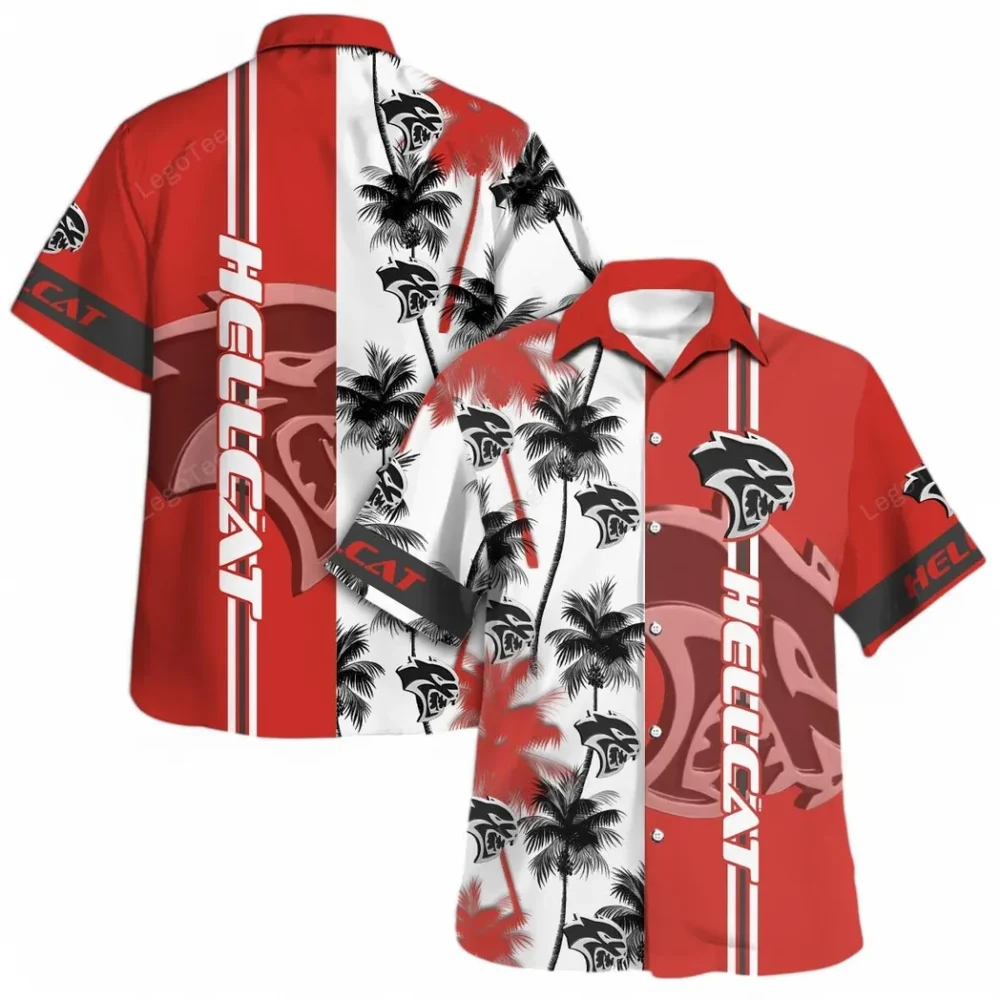 Horsepower Monster Hawaiian Shirt Exclusive Logo, Motorsport Vibe Button Shirt CAR143 - Image 4