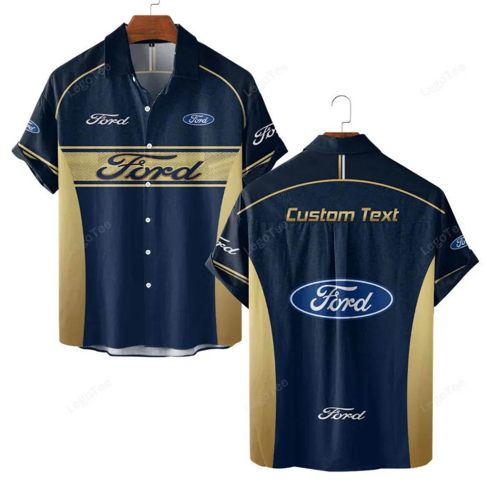 Vintage Ride Hawaiian Shirt Exclusive Logo, Gearhead Style Button Shirt CAR137 - Image 2
