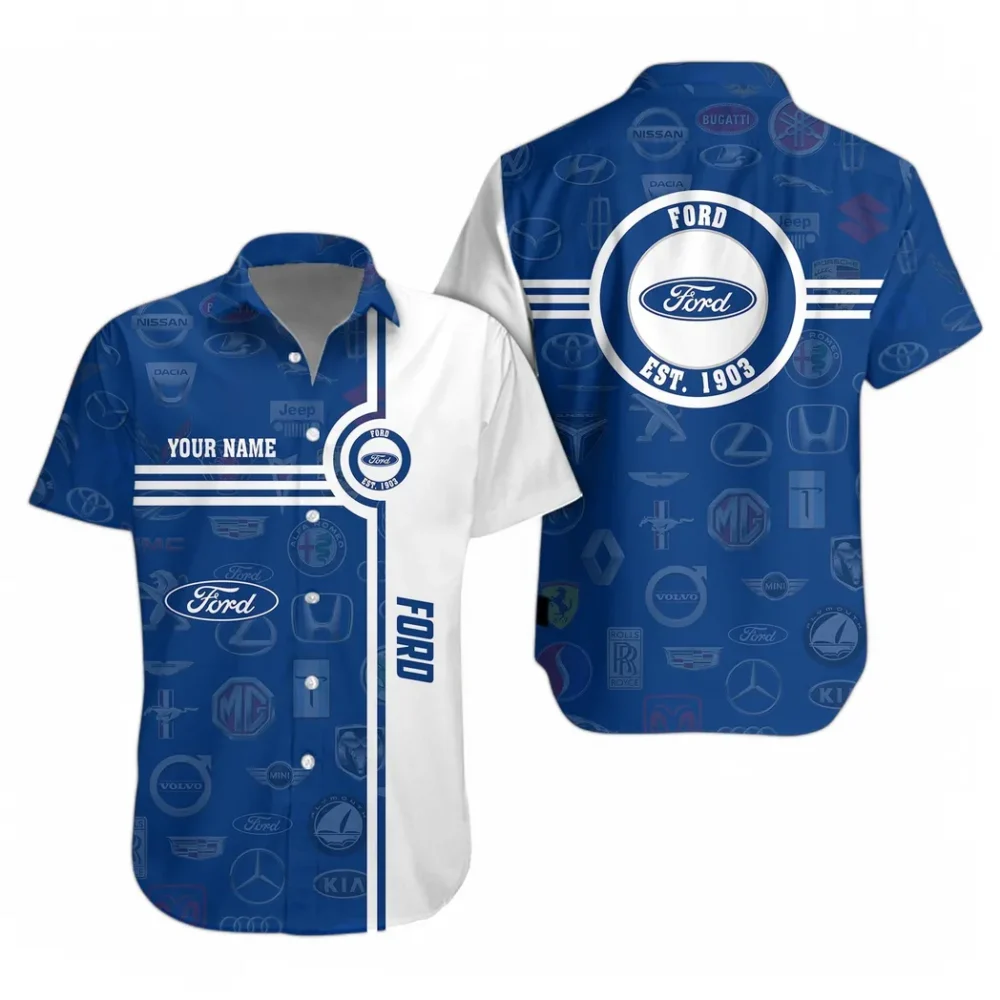 American Car Hawaiian Shirt Exclusive Logo, Motor Culture Button Shirt CAR174 - Image 2