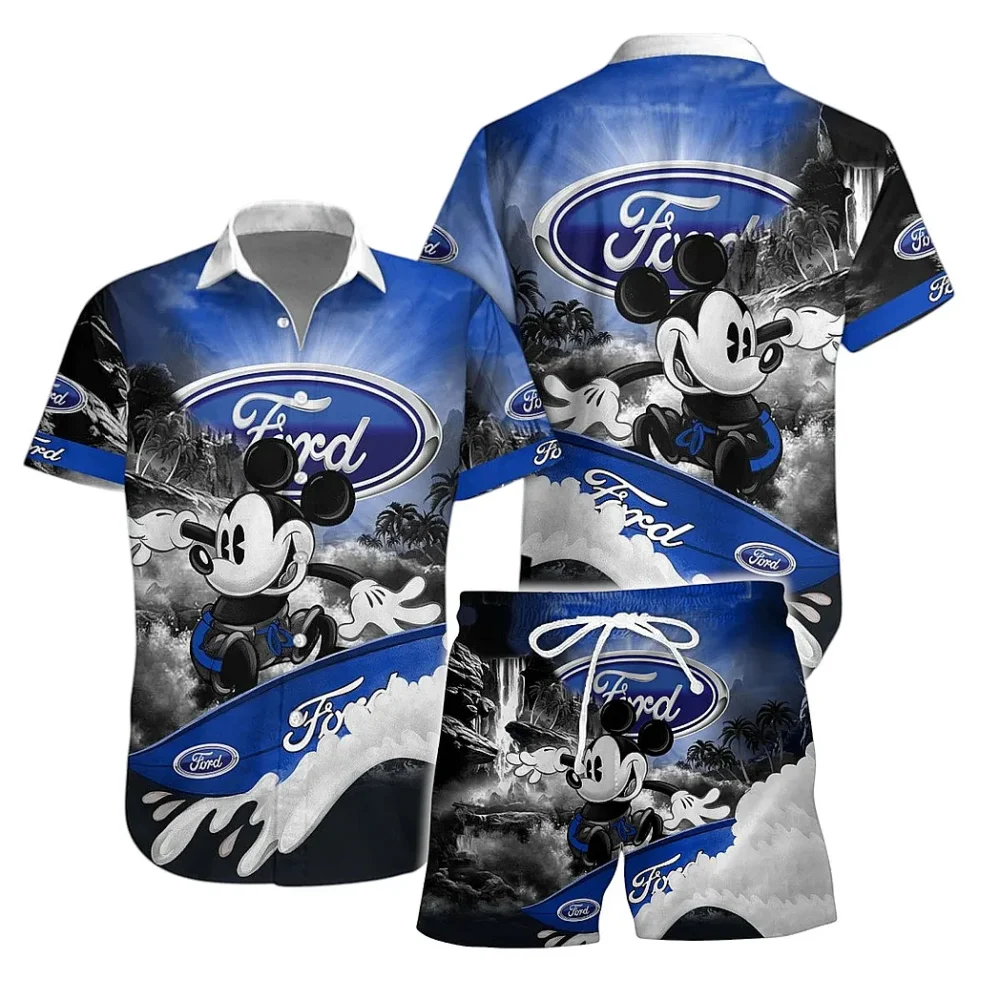 American Classic Hawaiian Shirt Exclusive Logo, Motorsport Vibe Button Shirt CAR151 - Image 2