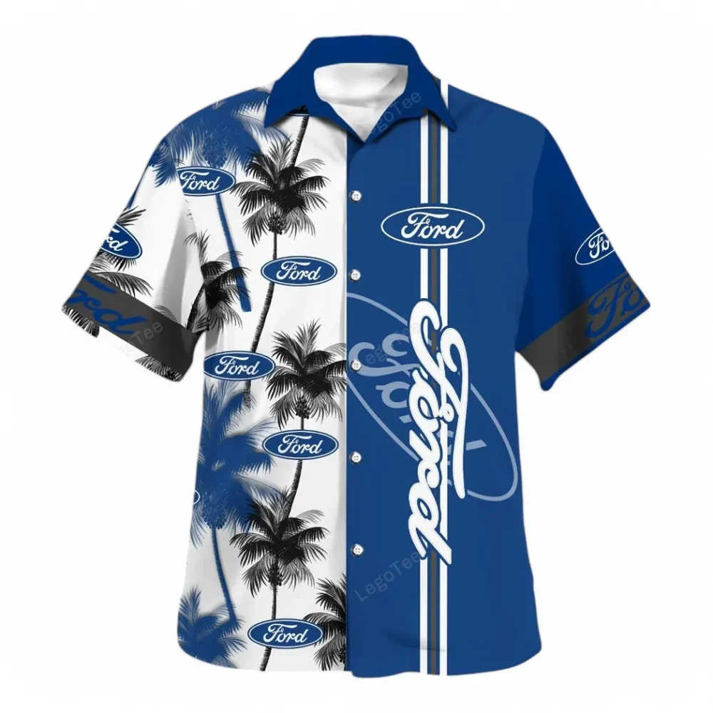 Vintage Ride Hawaiian Shirt Exclusive Logo, Summer Garage Button Shirt CAR143 - Image 2
