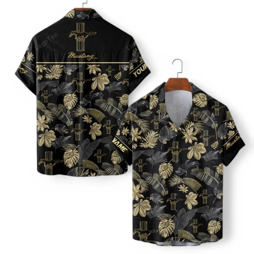 Street Performance Car Hawaiian Shirt Exclusive Logo, Chrome Wave Button Shirt CAR139 - Image 2