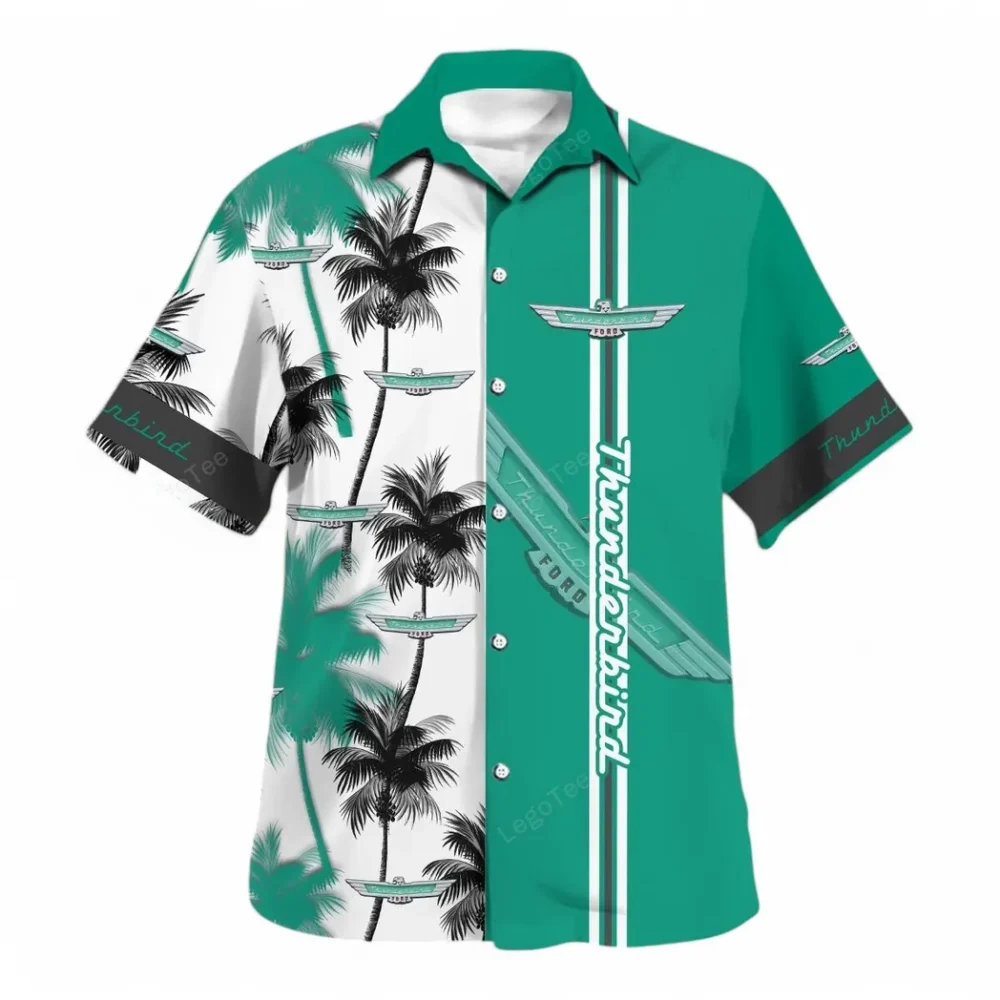 Compact Work Machine Hawaiian Shirt Exclusive Logo, Hot Rod Button Shirt CAR143 - Image 2