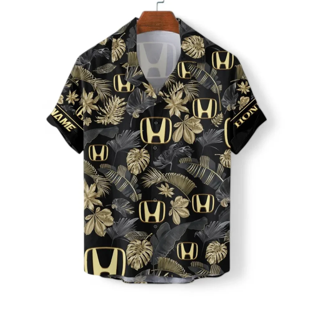Compact Car Hawaiian Shirt Exclusive Logo, Motor Culture Button Shirt CAR139 - Image 3