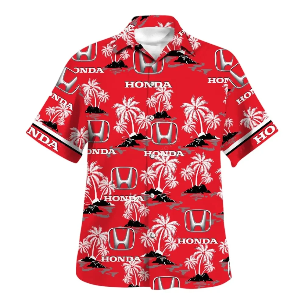 Hatchback Hawaiian Shirt Exclusive Logo, Road-Trip Ready Button Shirt CAR144 - Image 2