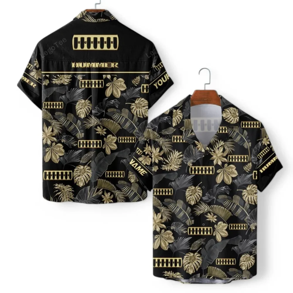 Utility Vehicle Hawaiian Shirt Exclusive Logo, Chrome Wave Button Shirt CAR139 - Image 2