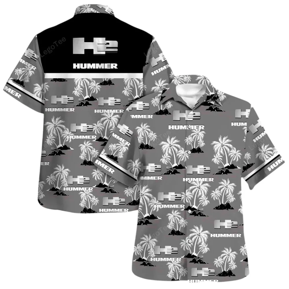 Large Off-Road SUV Hawaiian Shirt Exclusive Logo, Hot Rod Button Shirt CAR144 - Image 4
