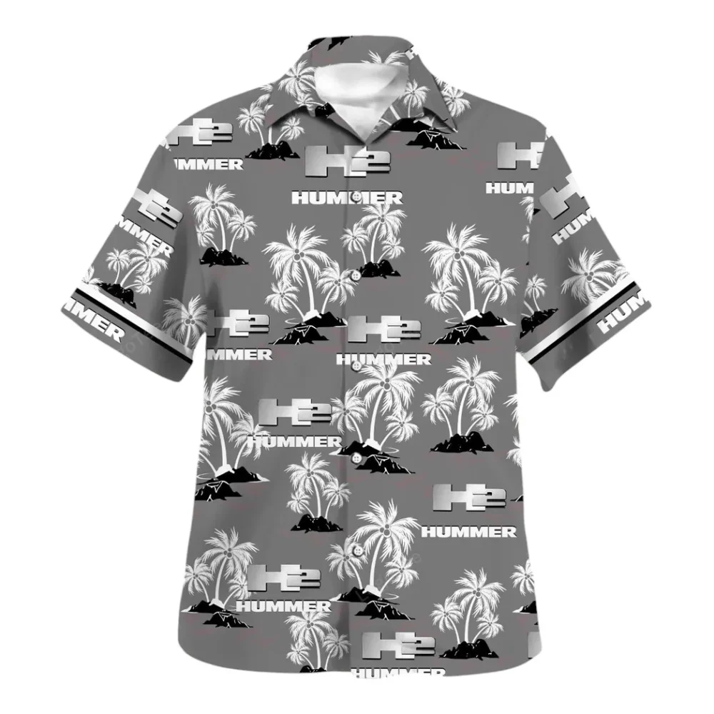 Large Off-Road SUV Hawaiian Shirt Exclusive Logo, Hot Rod Button Shirt CAR144 - Image 2