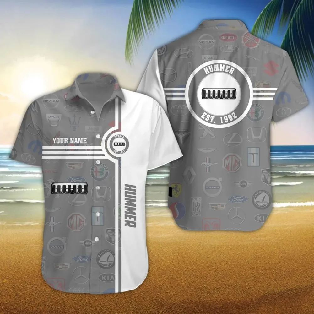Expedition SUV Hawaiian Shirt Exclusive Logo, Street Racer Button Shirt CAR174 - Image 3