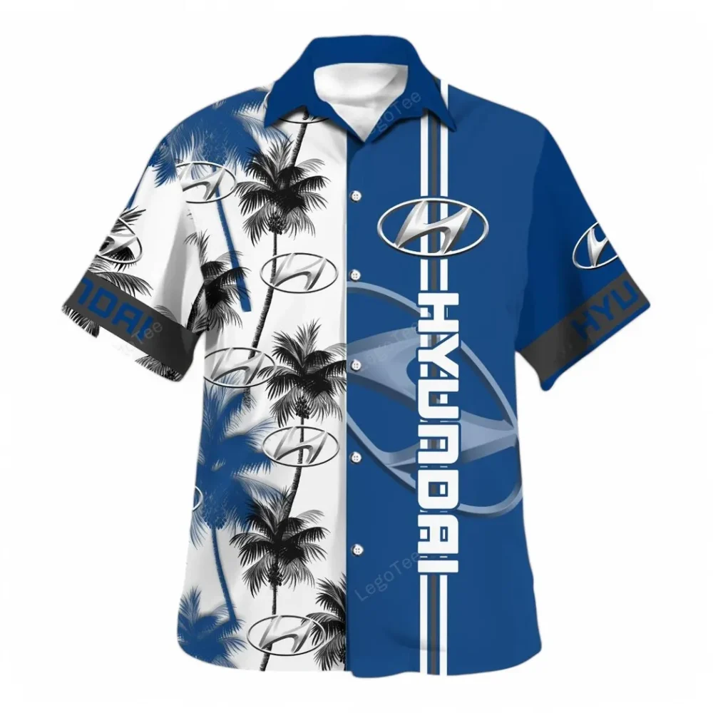 Electric Car Hawaiian Shirt Exclusive Logo, Street Racer Button Shirt CAR143 - Image 2