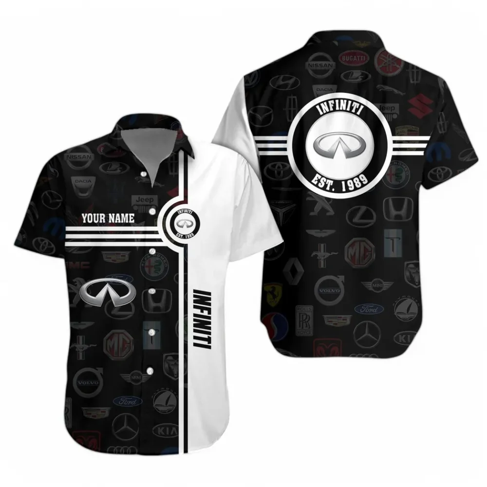 Luxury SUV Hawaiian Shirt Exclusive Logo, Performance Gear Button Shirt CAR174 - Image 2