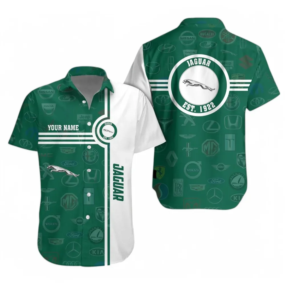 High-End Sedan Hawaiian Shirt Exclusive Logo, Performance Gear Button Shirt CAR174 - Image 2