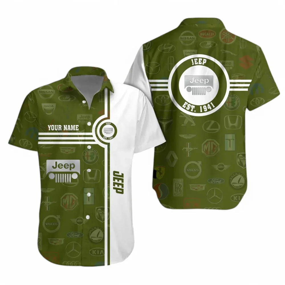 Adventure Car Hawaiian Shirt Exclusive Logo, Rider's Paradise Button Shirt CAR174 - Image 2