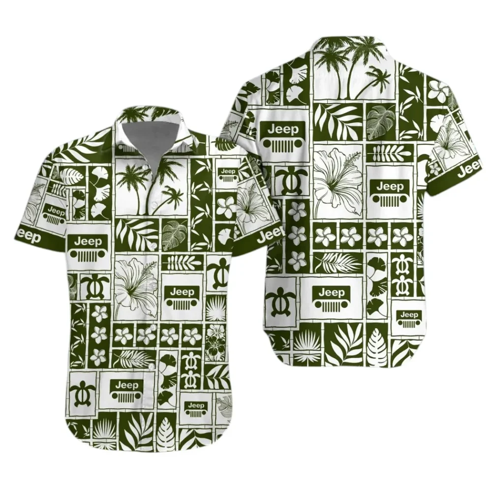 4x4 Vehicle Maker Hawaiian Shirt Exclusive Logo, Auto Fan Button Shirt CAR350 - Image 2