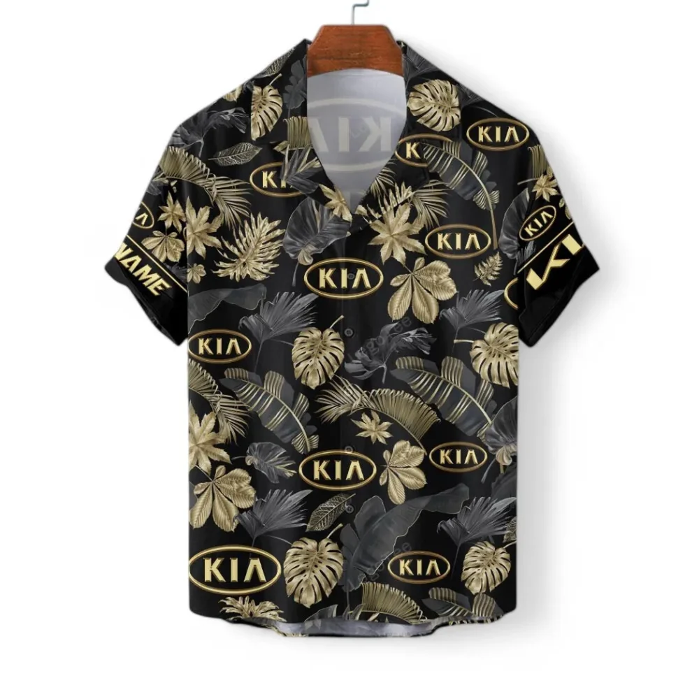 Compact SUV Hawaiian Shirt Exclusive Logo, Summer Garage Button Shirt CAR139 - Image 3