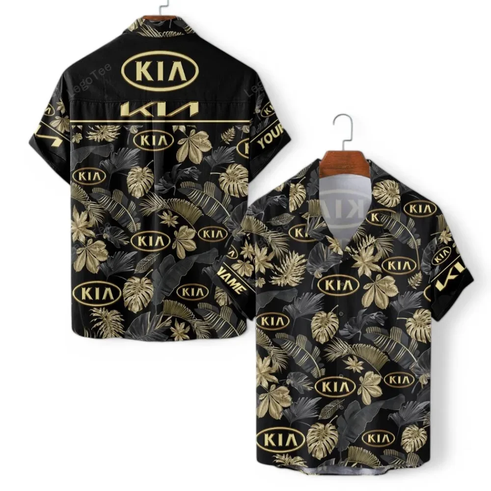 Compact SUV Hawaiian Shirt Exclusive Logo, Summer Garage Button Shirt CAR139 - Image 2