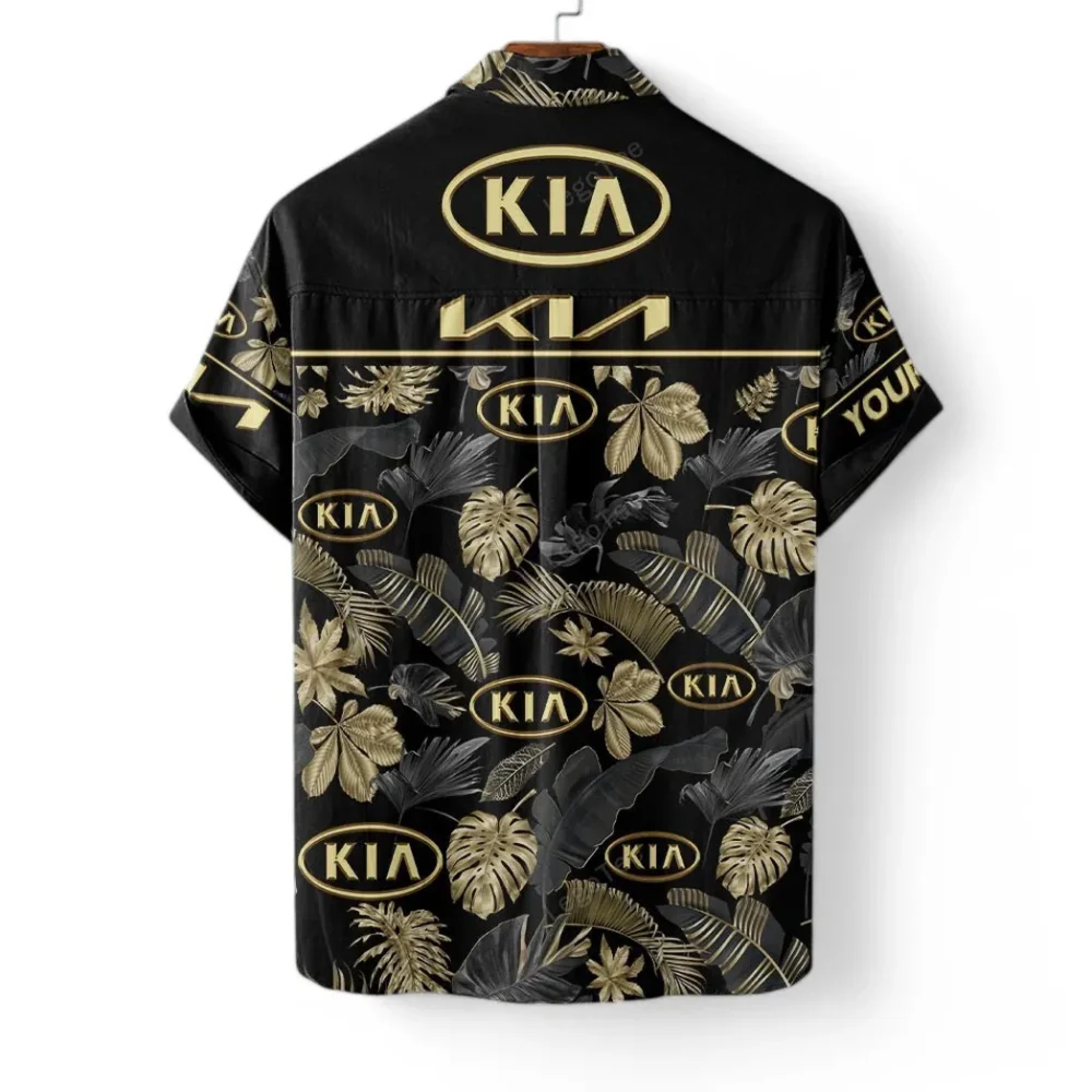 Compact SUV Hawaiian Shirt Exclusive Logo, Summer Garage Button Shirt CAR139 - Image 4