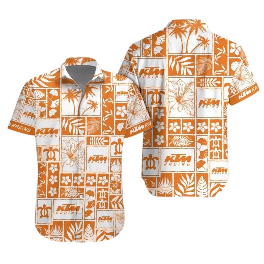 Trail Riding Bike Hawaiian Shirt Exclusive Logo, Road-Trip Ready Button Shirt CAR350 - Image 2
