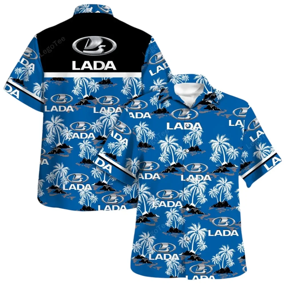 Family Car Hawaiian Shirt Exclusive Logo, Car Meet Button Shirt CAR144 - Image 4