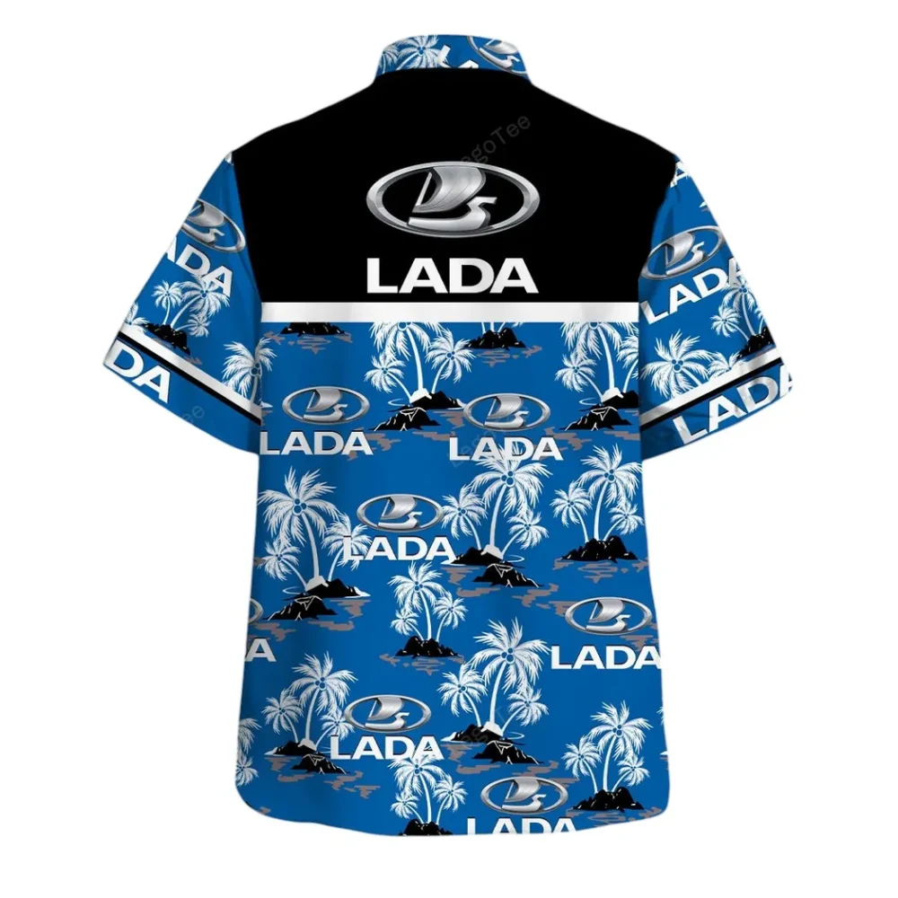 Family Car Hawaiian Shirt Exclusive Logo, Car Meet Button Shirt CAR144 - Image 3