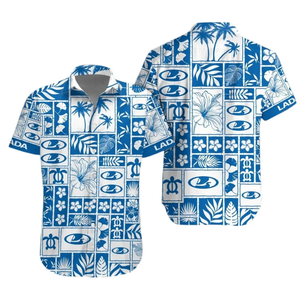 Economy Car Hawaiian Shirt Exclusive Logo, Street Racer Button Shirt CAR350 - Image 2