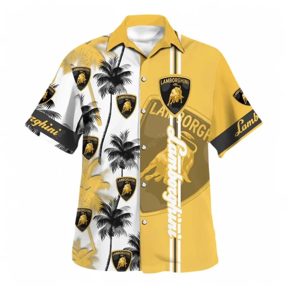 Performance Car Hawaiian Shirt Exclusive Logo, Hot Rod Button Shirt CAR143 - Image 2