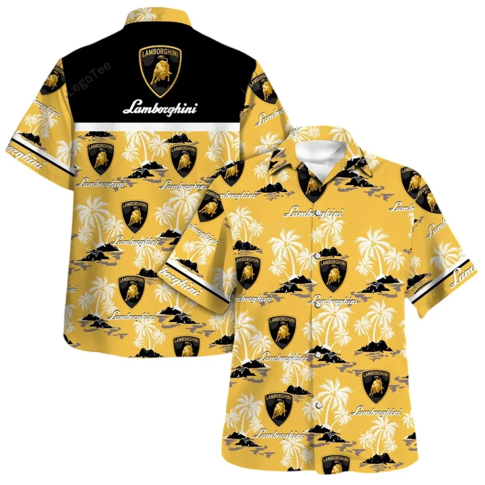 Performance Car Hawaiian Shirt Exclusive Logo, Summer Garage Button Shirt CAR144 - Image 4