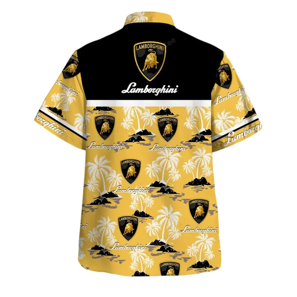 Performance Car Hawaiian Shirt Exclusive Logo, Summer Garage Button Shirt CAR144 - Image 3