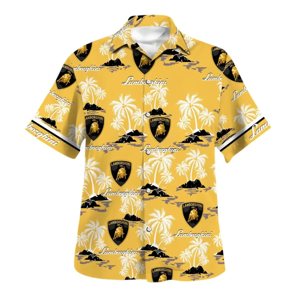 Performance Car Hawaiian Shirt Exclusive Logo, Summer Garage Button Shirt CAR144 - Image 2