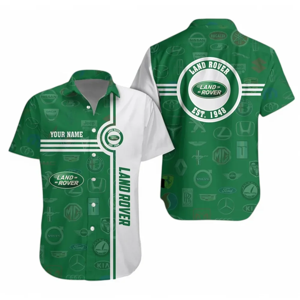 All-Terrain SUV Hawaiian Shirt Exclusive Logo, Motorsport Vibe Button Shirt CAR174 - Image 2