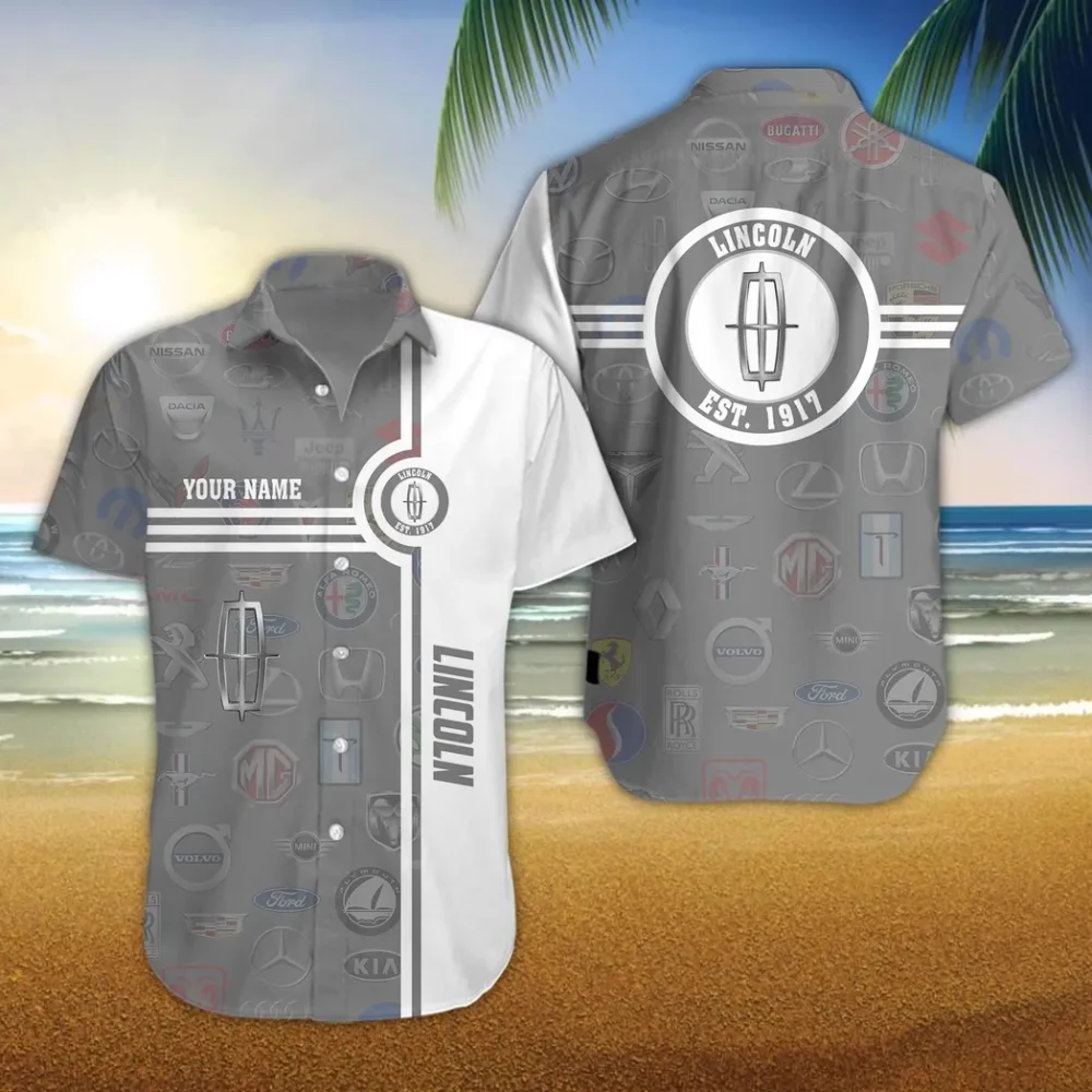 Executive Car Hawaiian Shirt Exclusive Logo, Auto Fan Button Shirt CAR174 - Image 3