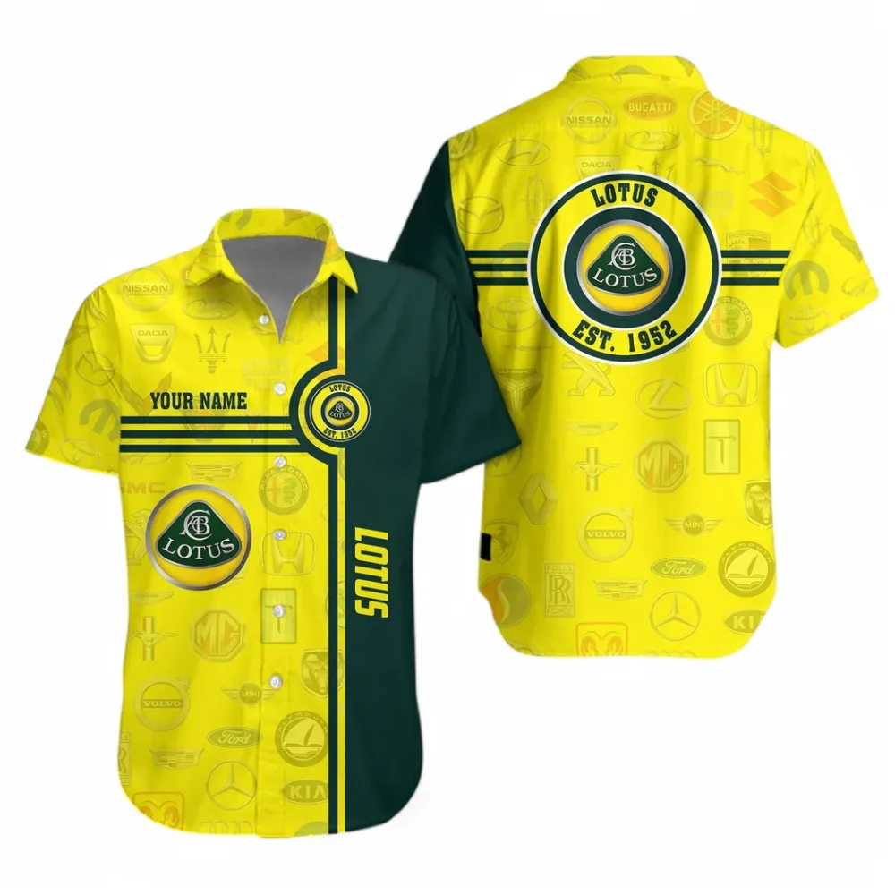 Track Day Vehicle Hawaiian Shirt Exclusive Logo, Highway Cruise Button Shirt CAR174 - Image 2