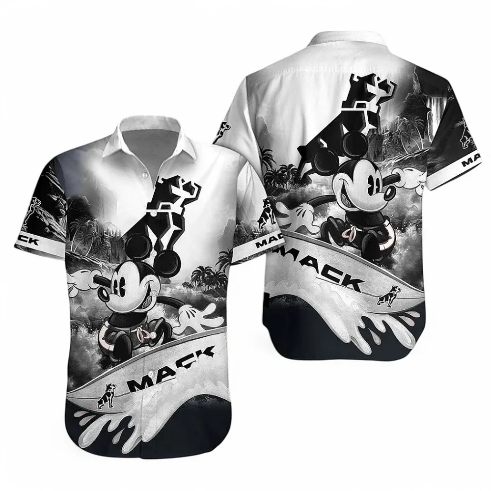 Long-Haul Vehicle Hawaiian Shirt Exclusive Logo, Custom Garage Button Shirt CAR151 - Image 3