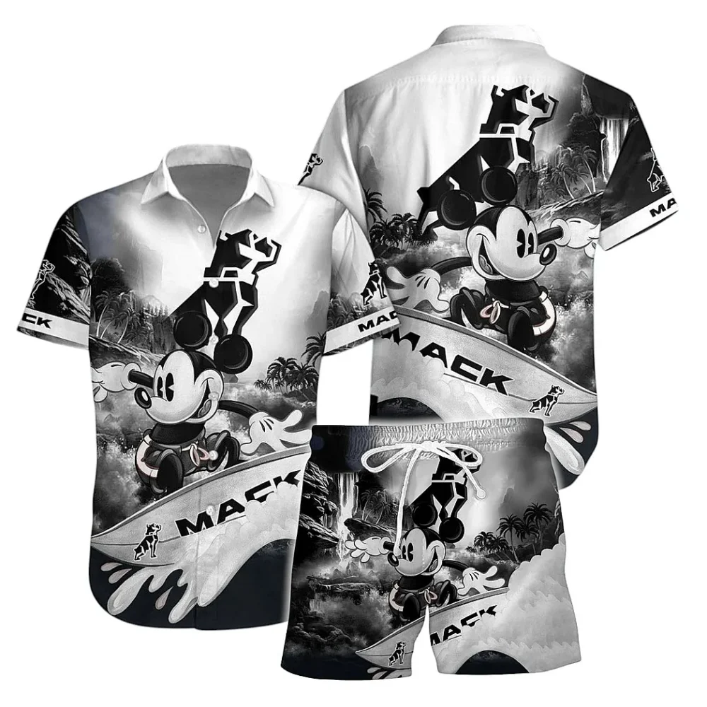 Long-Haul Vehicle Hawaiian Shirt Exclusive Logo, Custom Garage Button Shirt CAR151 - Image 2