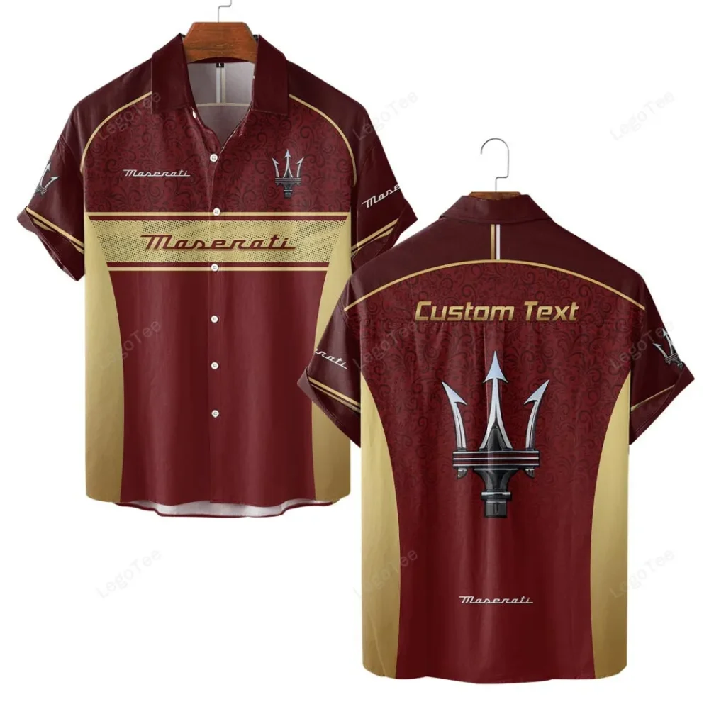 Italian Sports Car Hawaiian Shirt Exclusive Logo, Highway Cruise Button Shirt CAR137 - Image 2