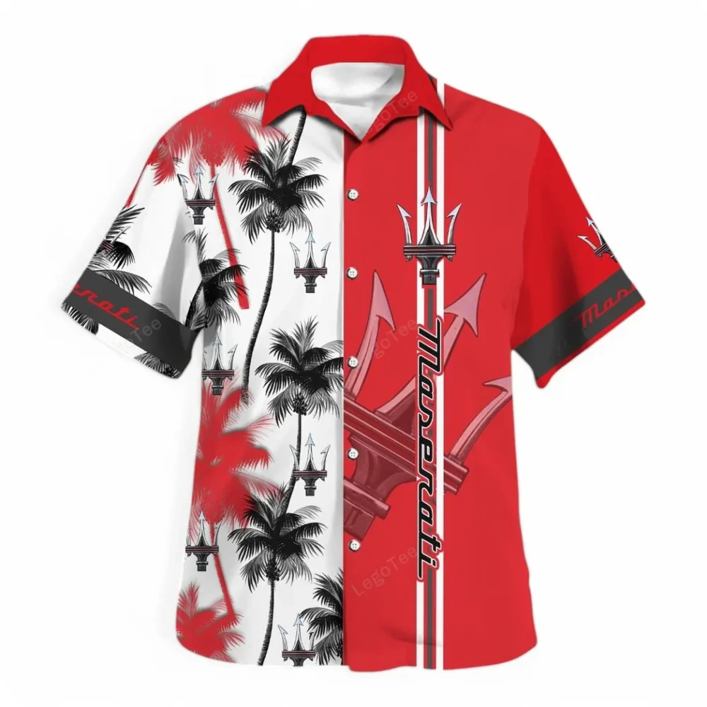 Supercar Hawaiian Shirt Exclusive Logo, Motorsport Vibe Button Shirt CAR143 - Image 2