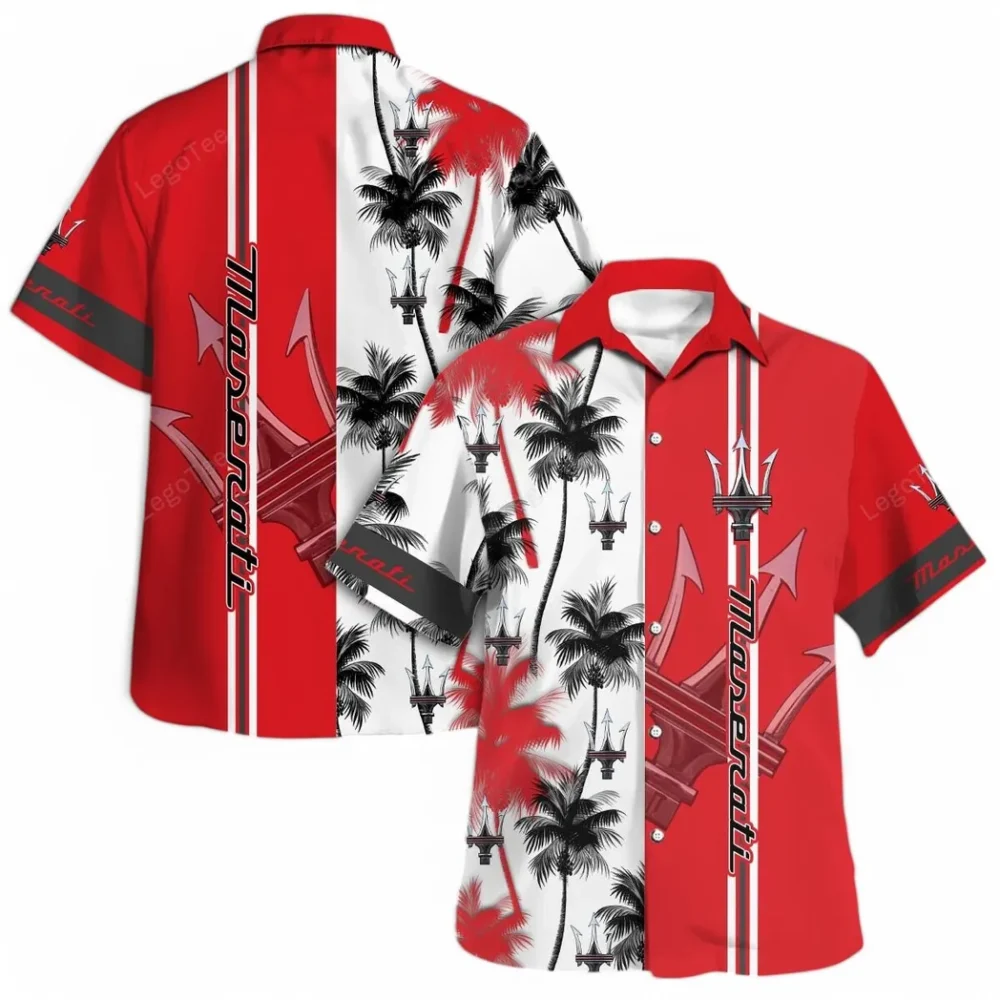 Supercar Hawaiian Shirt Exclusive Logo, Motorsport Vibe Button Shirt CAR143 - Image 4
