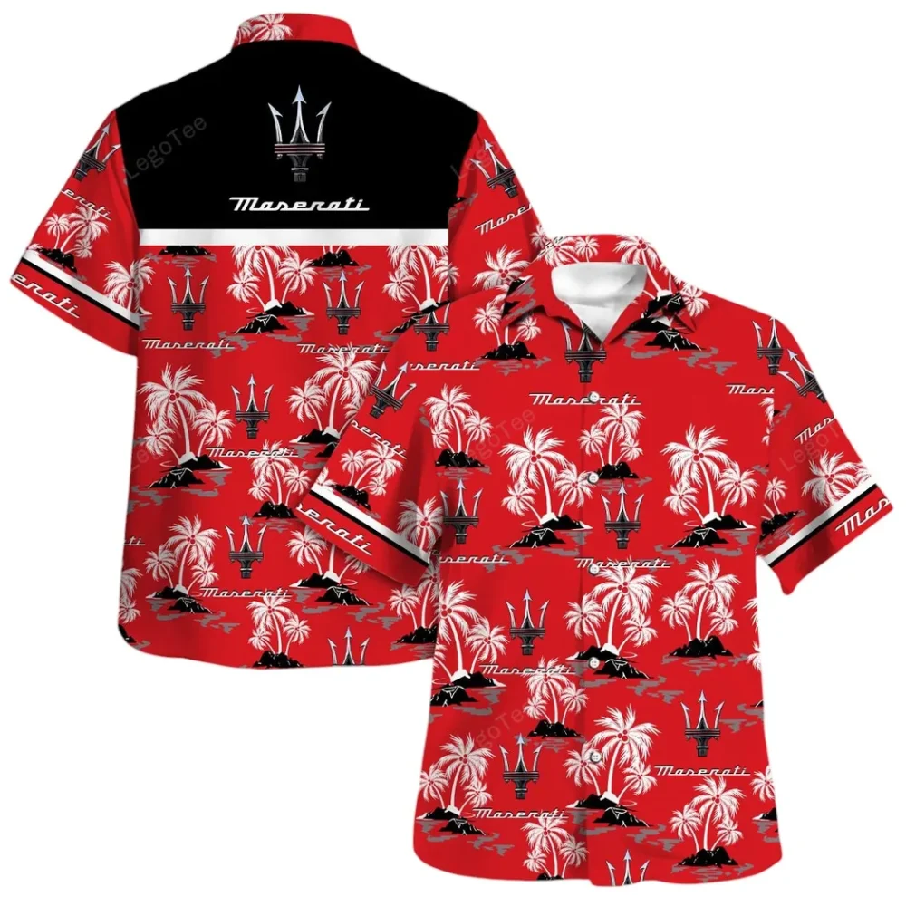 Performance Car Hawaiian Shirt Exclusive Logo, Auto Fan Button Shirt CAR144 - Image 4