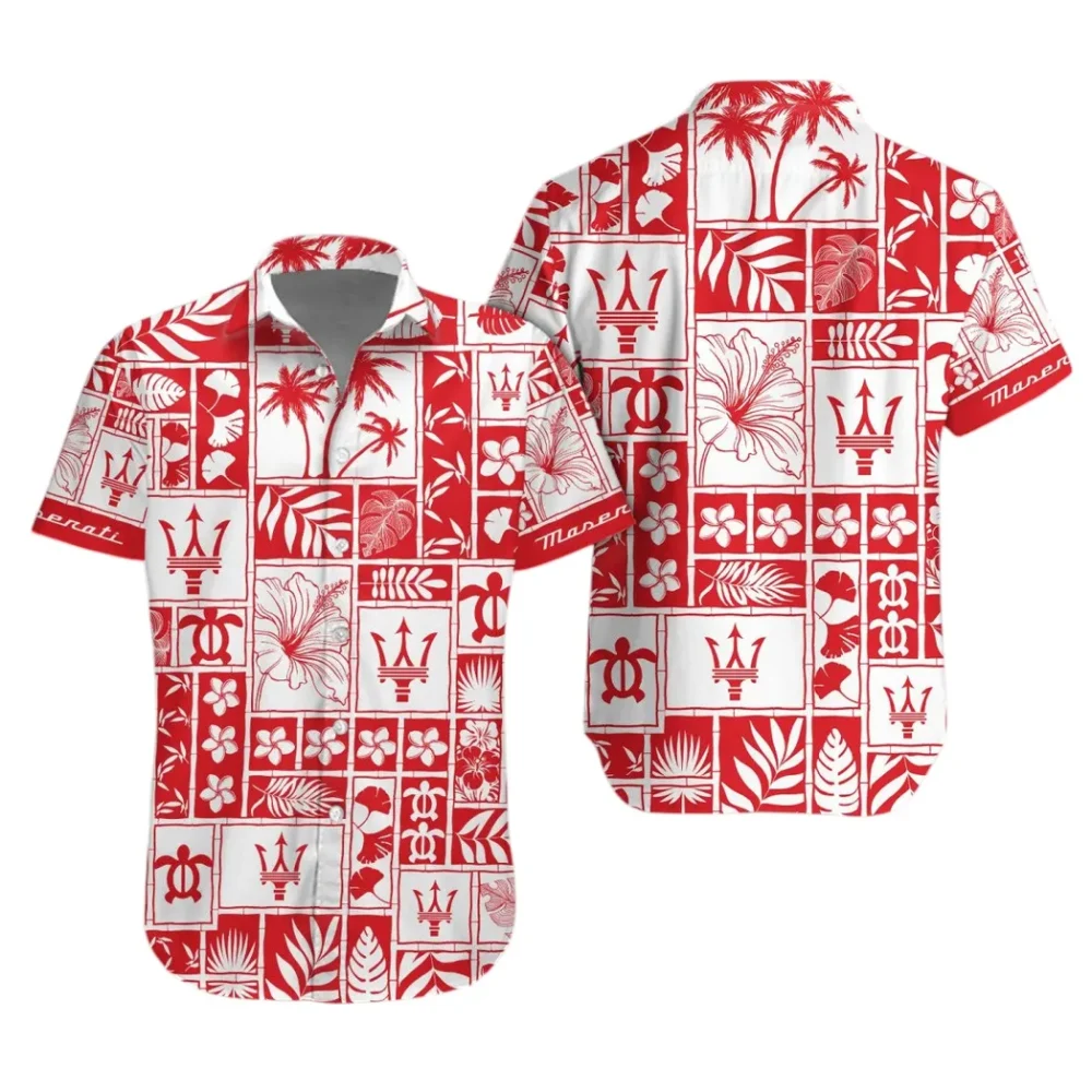 Italian Sports Car Hawaiian Shirt Exclusive Logo, Garage Life Button Shirt CAR350 - Image 2