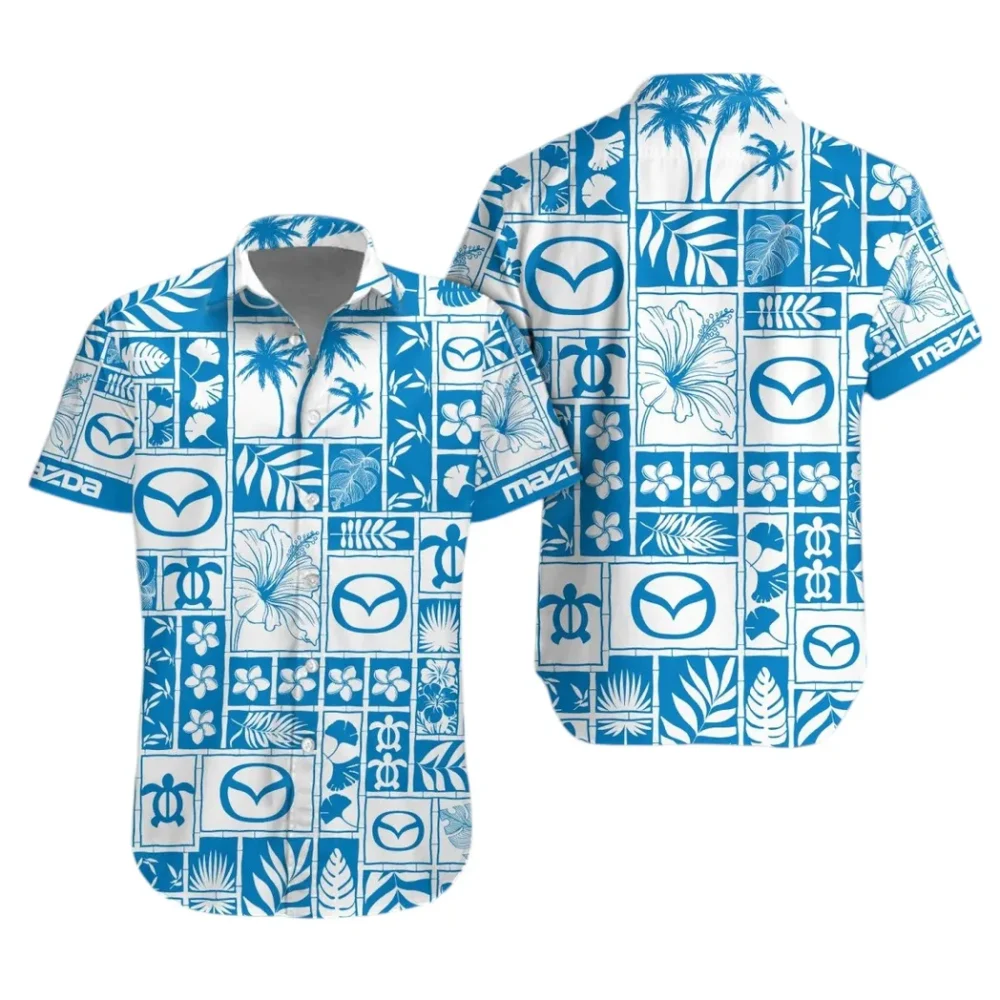 Touring Car Hawaiian Shirt Exclusive Logo, Open Road Button Shirt CAR350 - Image 2