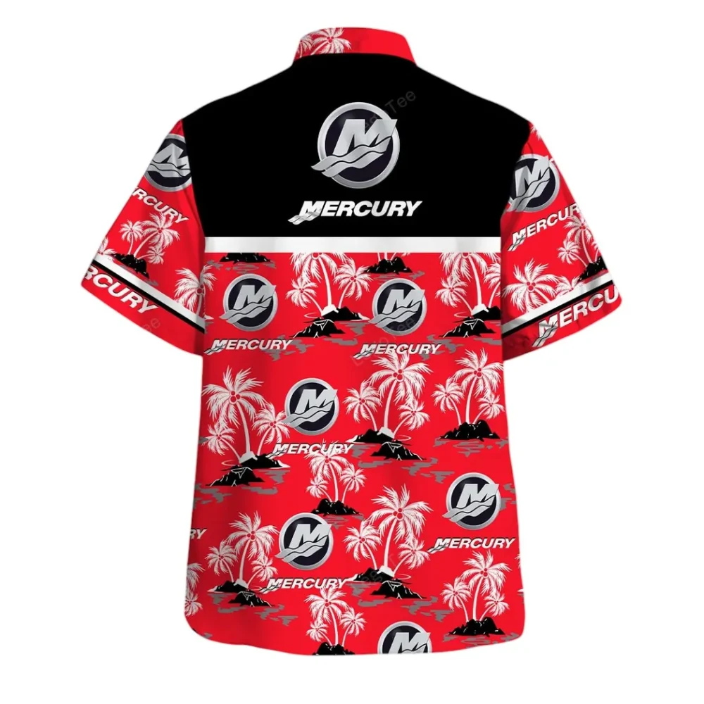 Watercraft Motor Hawaiian Shirt Exclusive Logo, Motorsport Vibe Button Shirt CAR144 - Image 3
