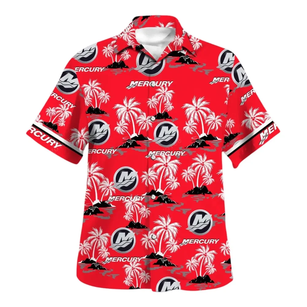 Watercraft Motor Hawaiian Shirt Exclusive Logo, Motorsport Vibe Button Shirt CAR144 - Image 2