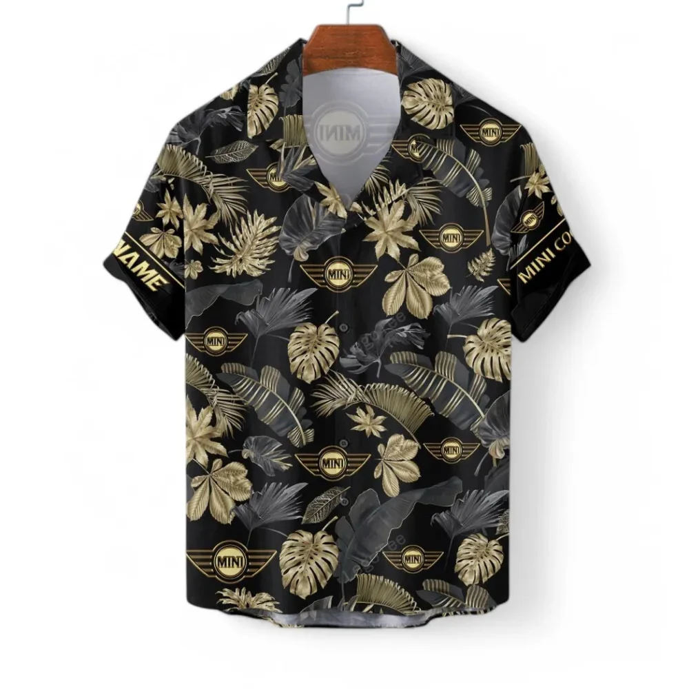 Modern Two-Door Hawaiian Shirt Exclusive Logo, Motor Culture Button Shirt CAR139 - Image 3